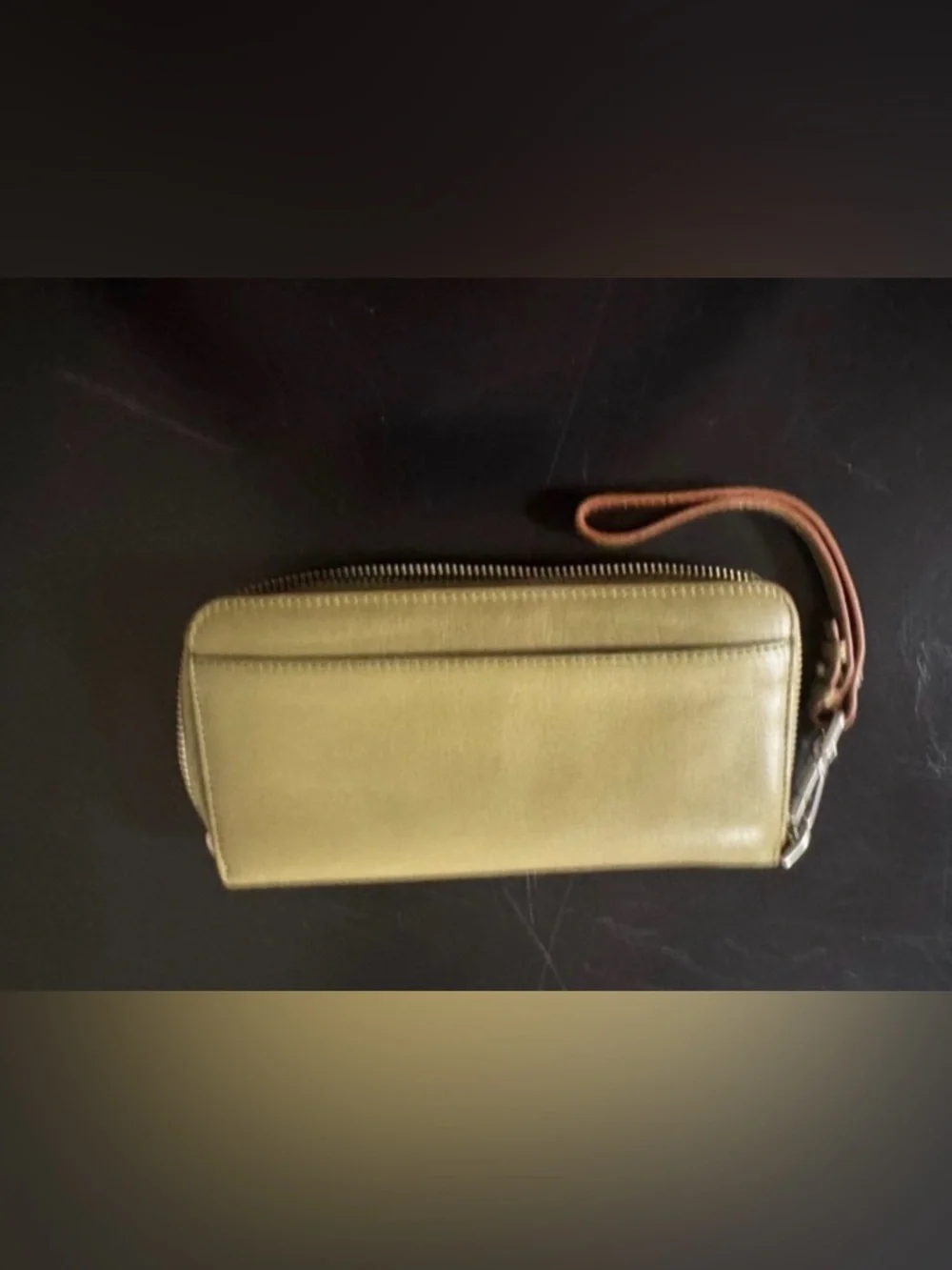 Vera Bradley Olive Green Leather Shoulder Bag with Matching Wallet